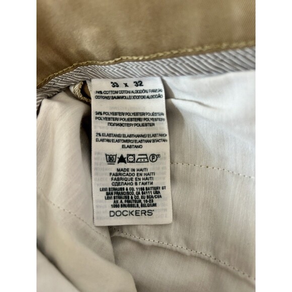 33”x32” Dockers Iron Free Khaki Men’s Pants Casual Comfort Workwear Slacks - Picture 6 of 10